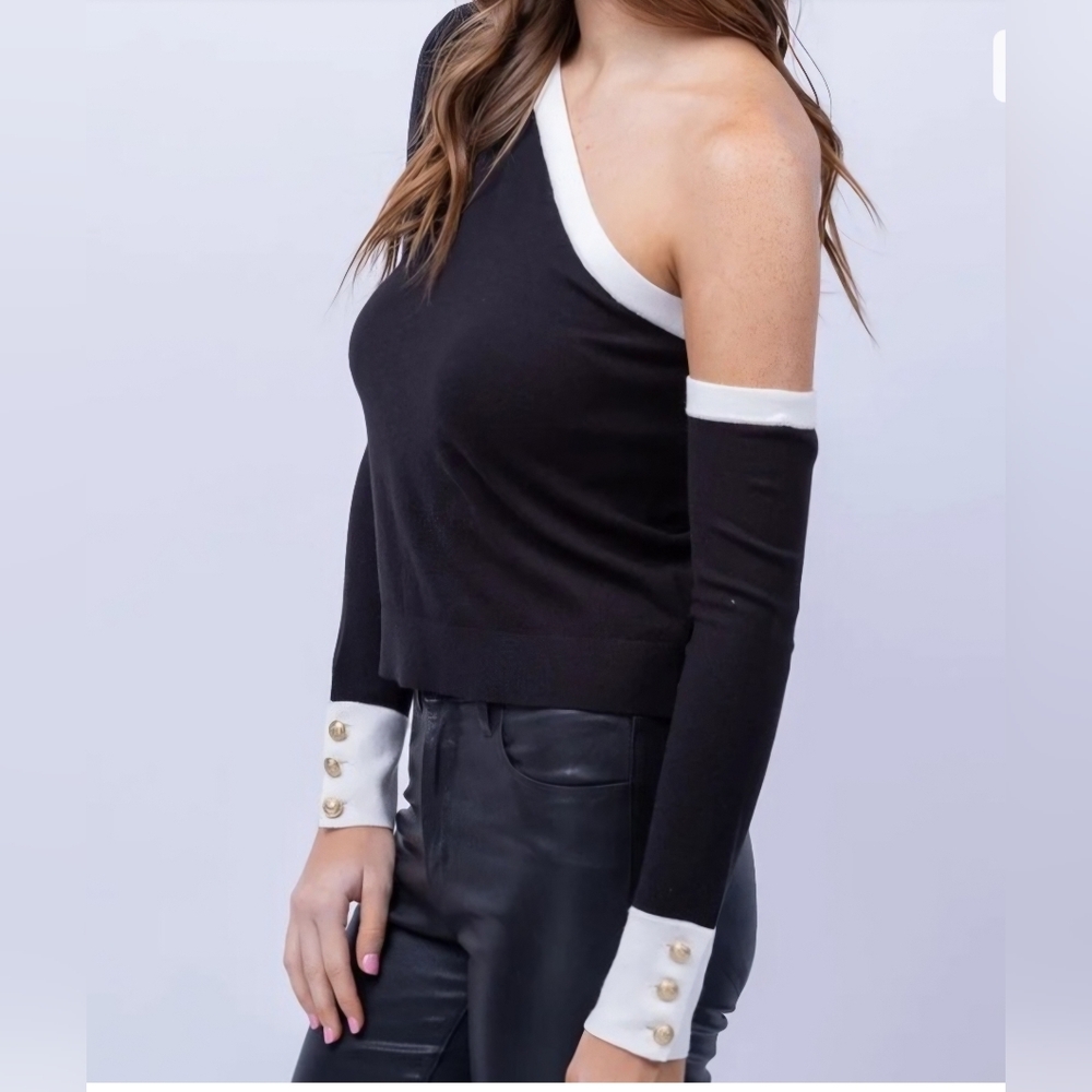 L'Agence Maeve Off Shoulder Pullover - Picture 2 of 4